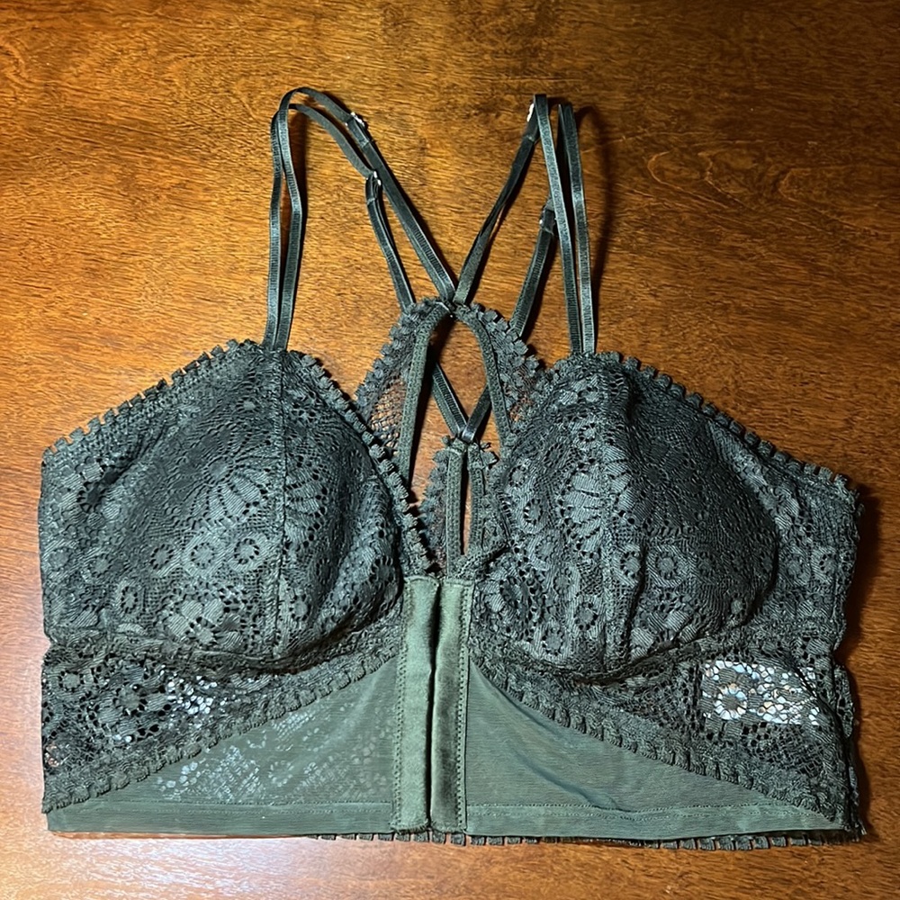 NWOT Aerie Joy Lace Padded Longline Bralette Size Small - Picture 3 of 13